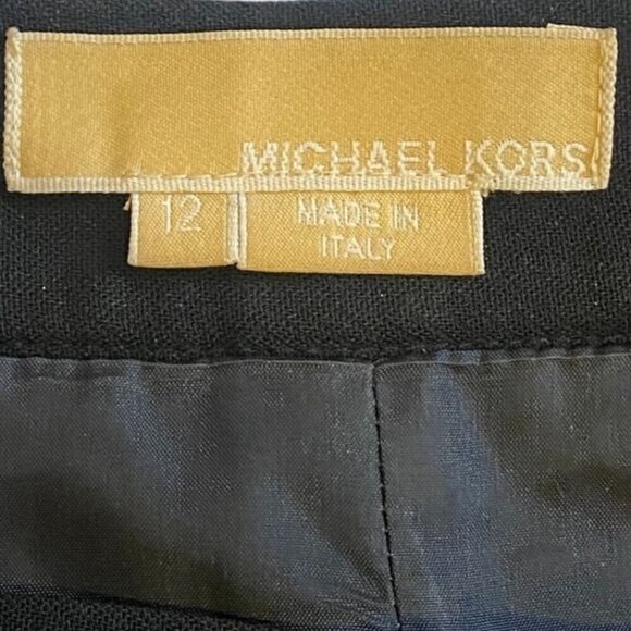 Vintage Y2k Michael Kors Navy Blue Virgin Wool Blend Knee-Length Skirt Size 12 - Picture 3 of 8